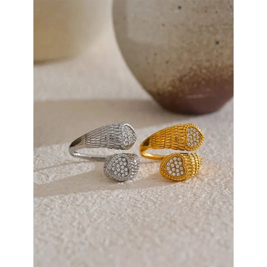 Double Heart Rings