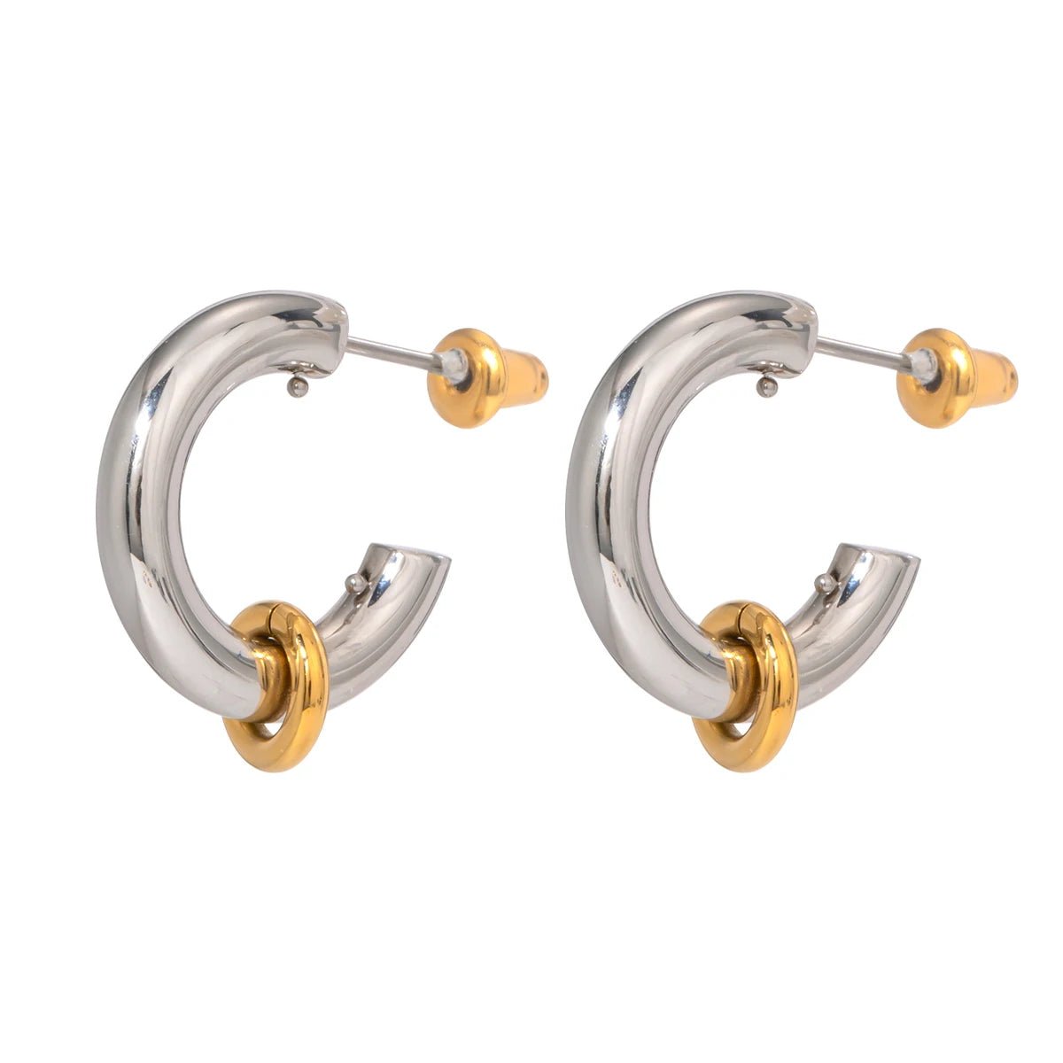 Dual - Tone Charms Earrings