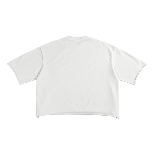 French Terry Raw Edge T-Shirt - model wearing 