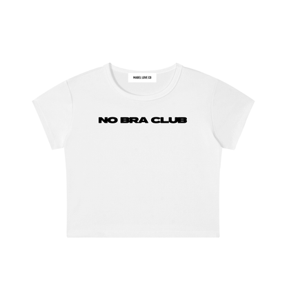 no bra club Snow Washed Crop Top