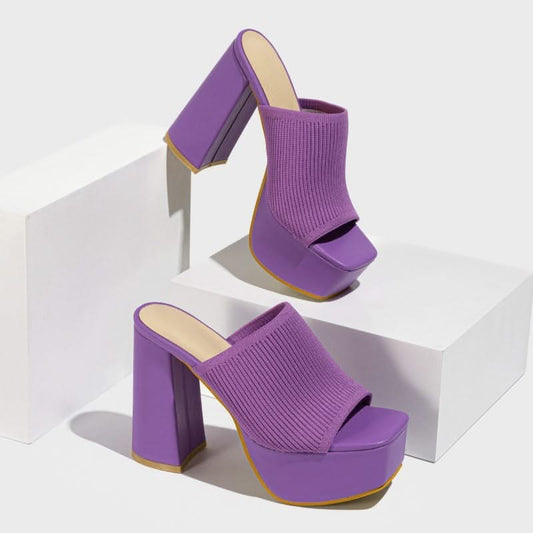 Chunky Open-Toe Heels - additional view 9