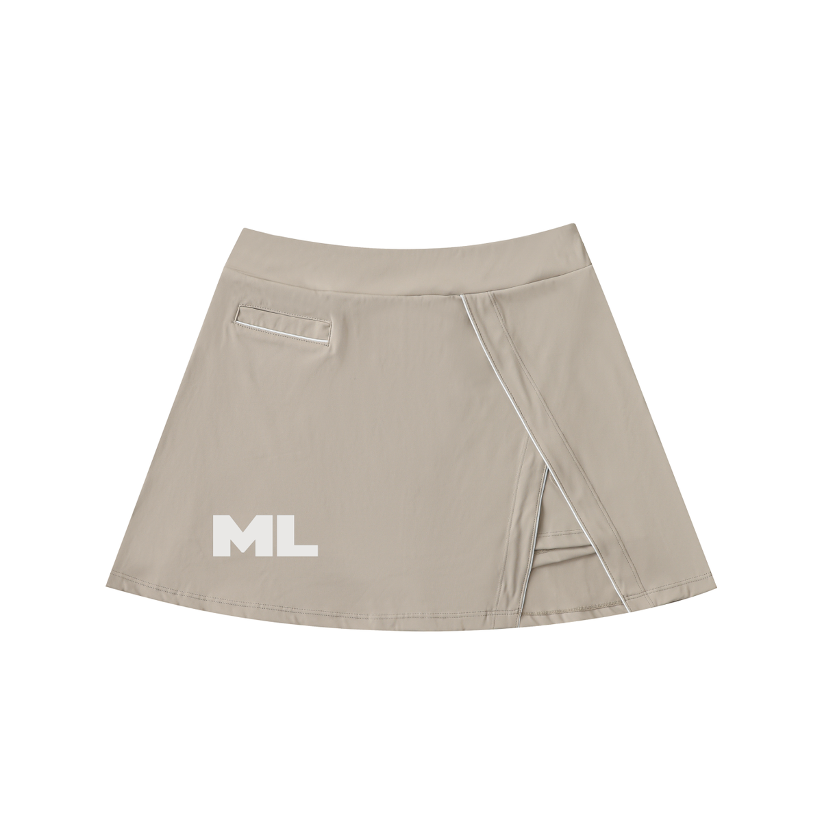 High-Waist Pocketed A-Line Skirt