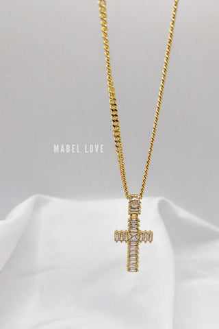 Elegant Cuban Cross Necklace