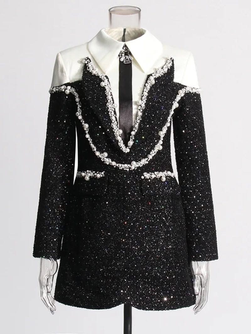 elegant suit dresses Elegant Business Dress Suit M / Dark blue / Set