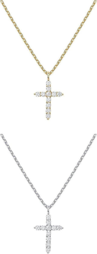 Elegant Gold Plated Cross Necklace