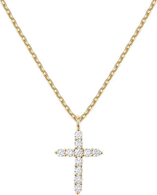 Elegant Gold Plated Cross Necklace