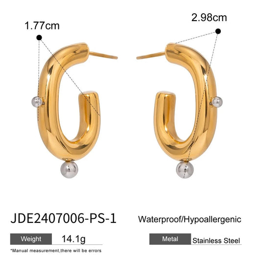 Elegant Gold/Silver Statement Earrings - Fashionable Women's Accessories