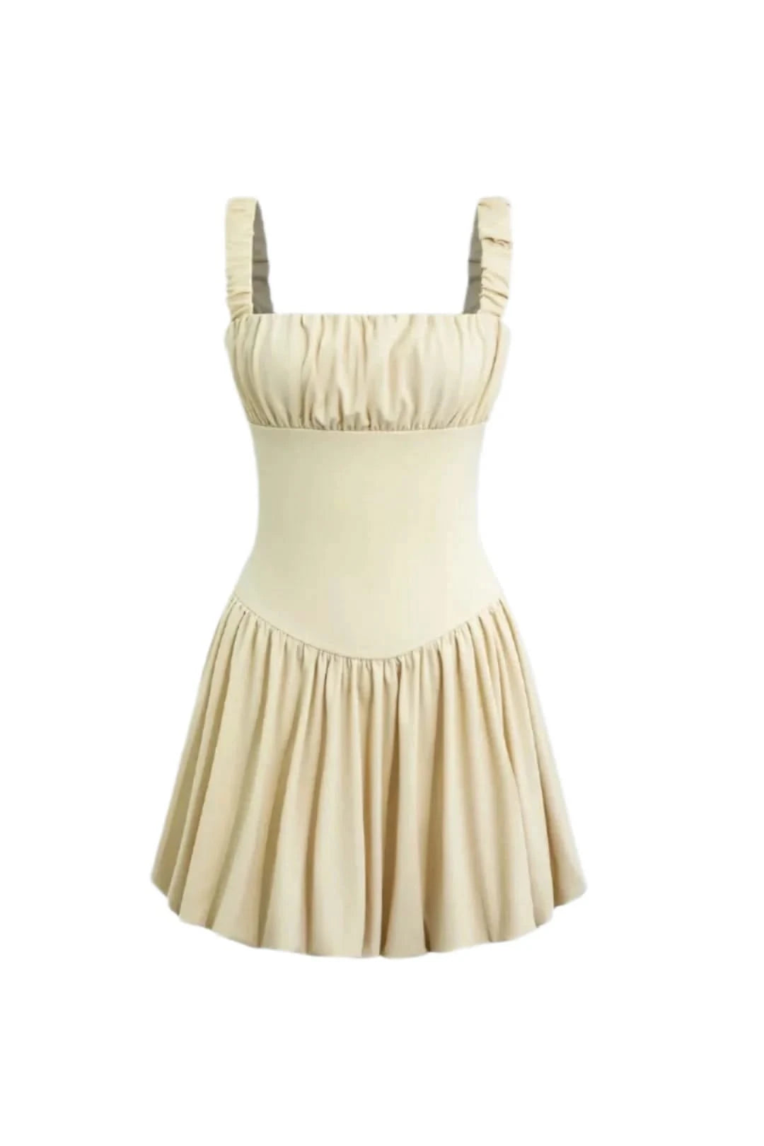 Elegant Satin Mini Dress - Bubble Hem Silhouette | Mabel Love Co. Apricot / M Elegant Satin Mini Dress - Bubble Hem Silhouette | Mabel Love Co. Apricot / M