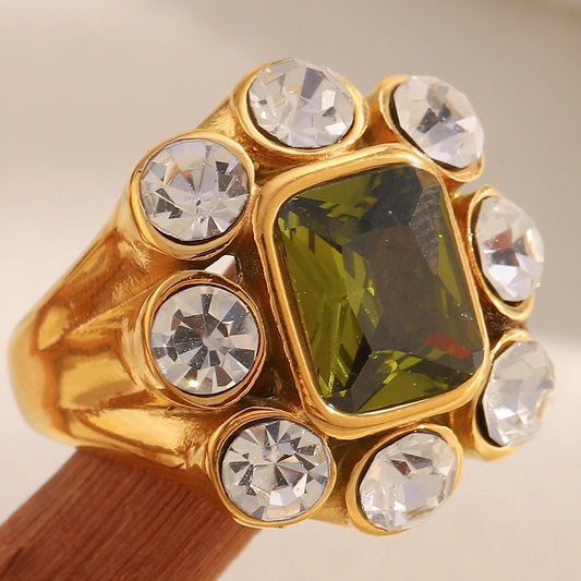 emerald cocktail ring