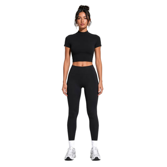 Essential Slim Fit Mock Neck T-Shirt — front