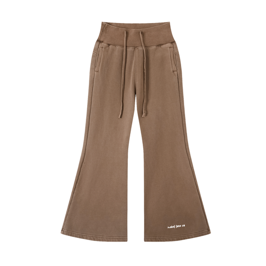 Vintage Washed Flared Fleece Pants - additional view 5