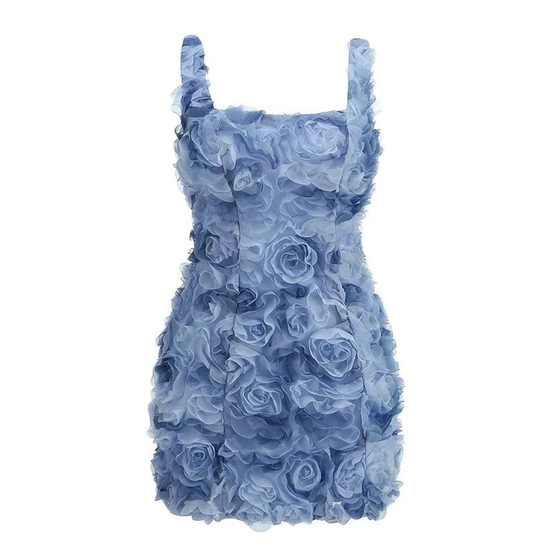 Fabric Flower Mini Dress