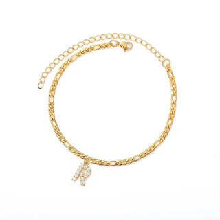 Figarro Anklet with Initial - Mabel Love Co - ANKLET