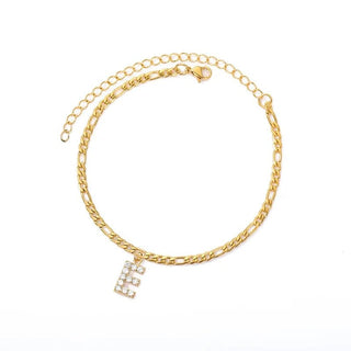 Figarro Anklet with Initial - Mabel Love Co - ANKLET