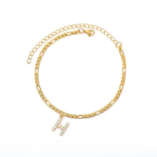 Figarro Anklet with Initial - Mabel Love Co - ANKLET