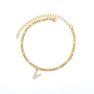 Figarro Anklet with Initial - Mabel Love Co - ANKLET