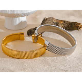 Fine Lines Open Bangle Bracelets - Mabel Love Co - Bangle Bracelet