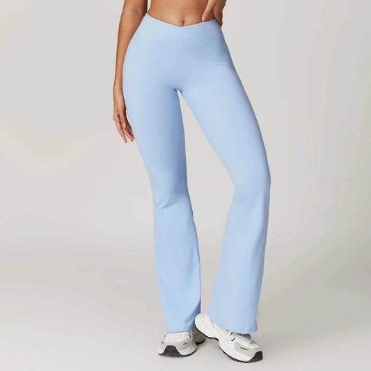 Light Blue Flared Yoga Leggings