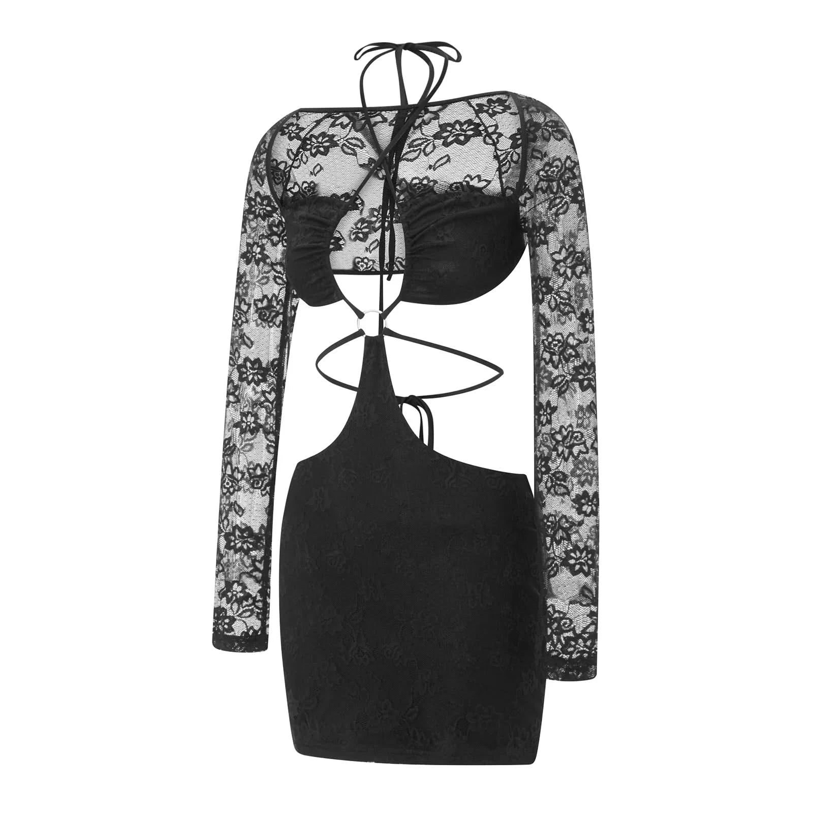 Mabel Love Co. Floral Lace Mini Dress Sexy Bodycon Party Dress Mabel Love Co. Floral Lace Mini Dress Sexy Bodycon Party Dress