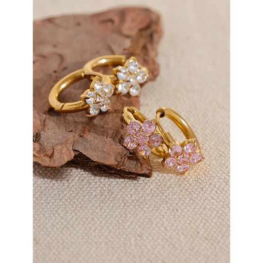 Floral Orbits Hoop Earrings