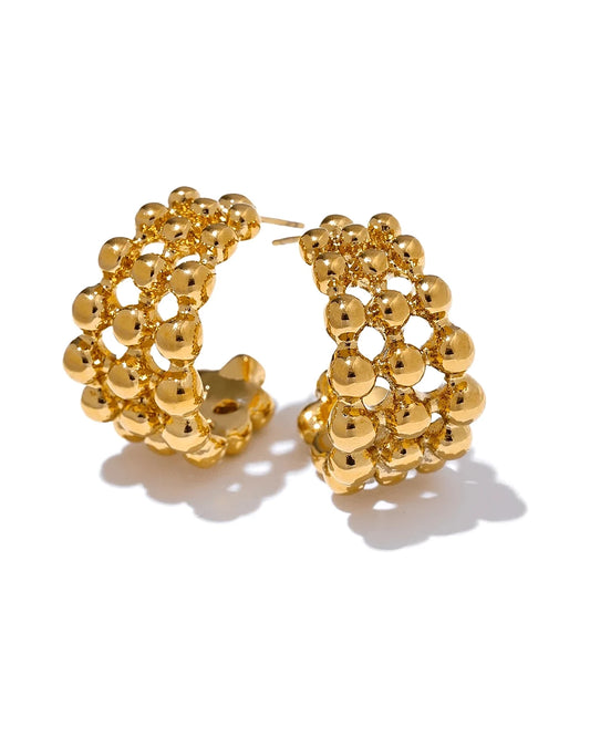 Adella Hoop Earrings — gold front