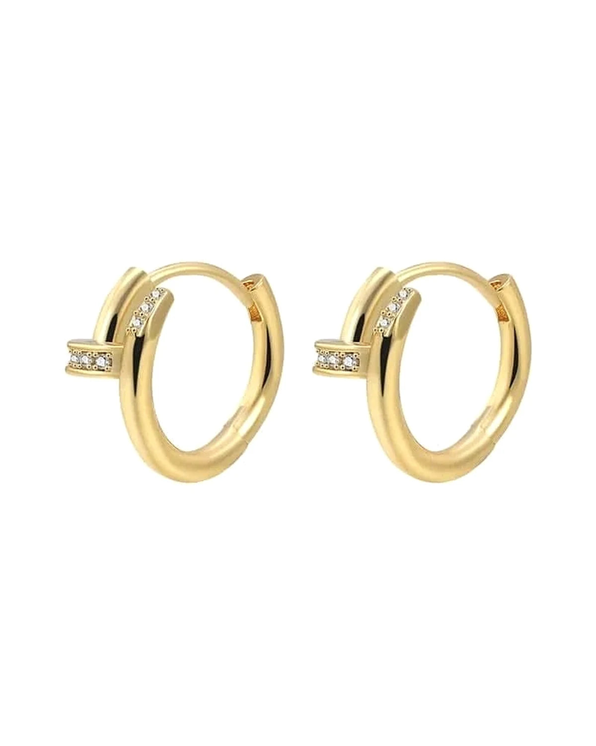 Nail-Inspired Hoop Earrings — front