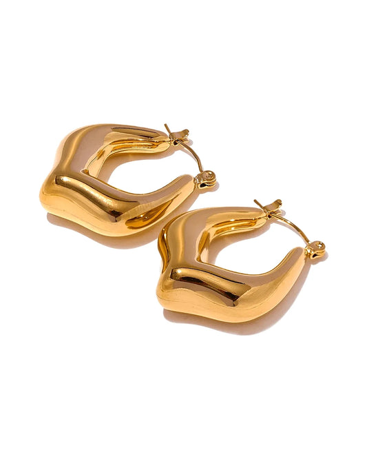 Tulip Earrings — gold front