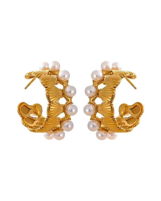 Ariel Hoop Earrings — gold front