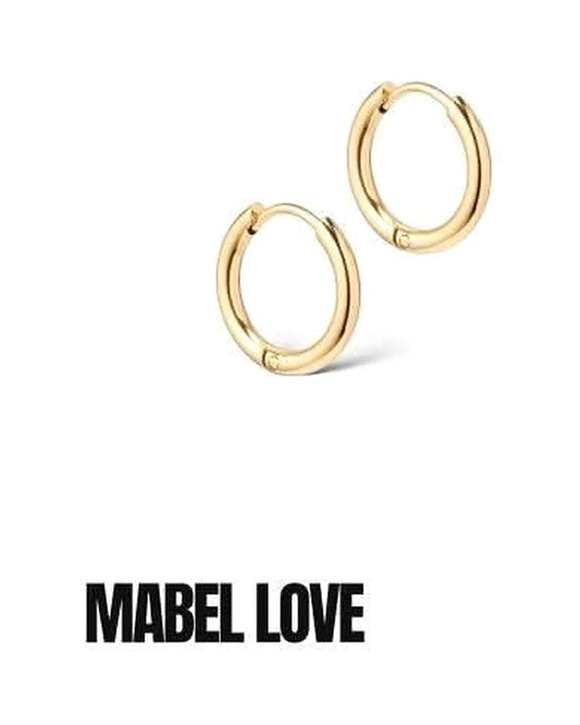 Simple Gold Huggies — gold front
