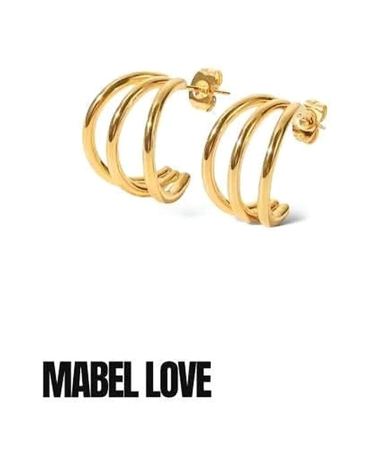 Triple Hoop Earrings — front