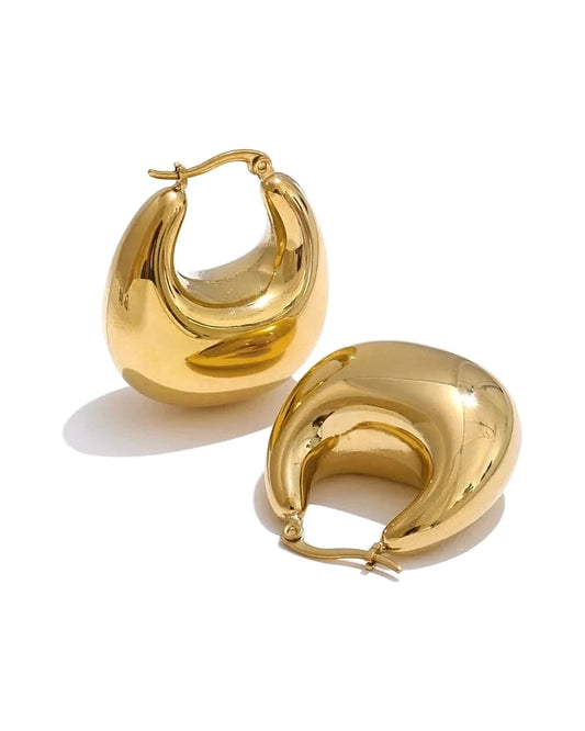 Chel Hoop Earrings — gold front