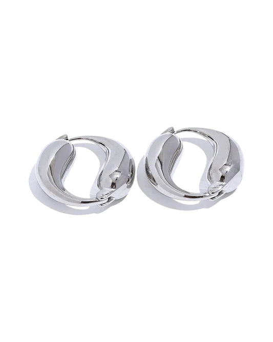 Katara Hoop Earrings — silver front