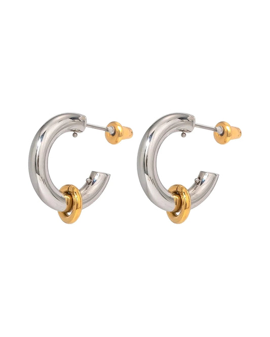 Dual-Tone Charms Earrings — front
