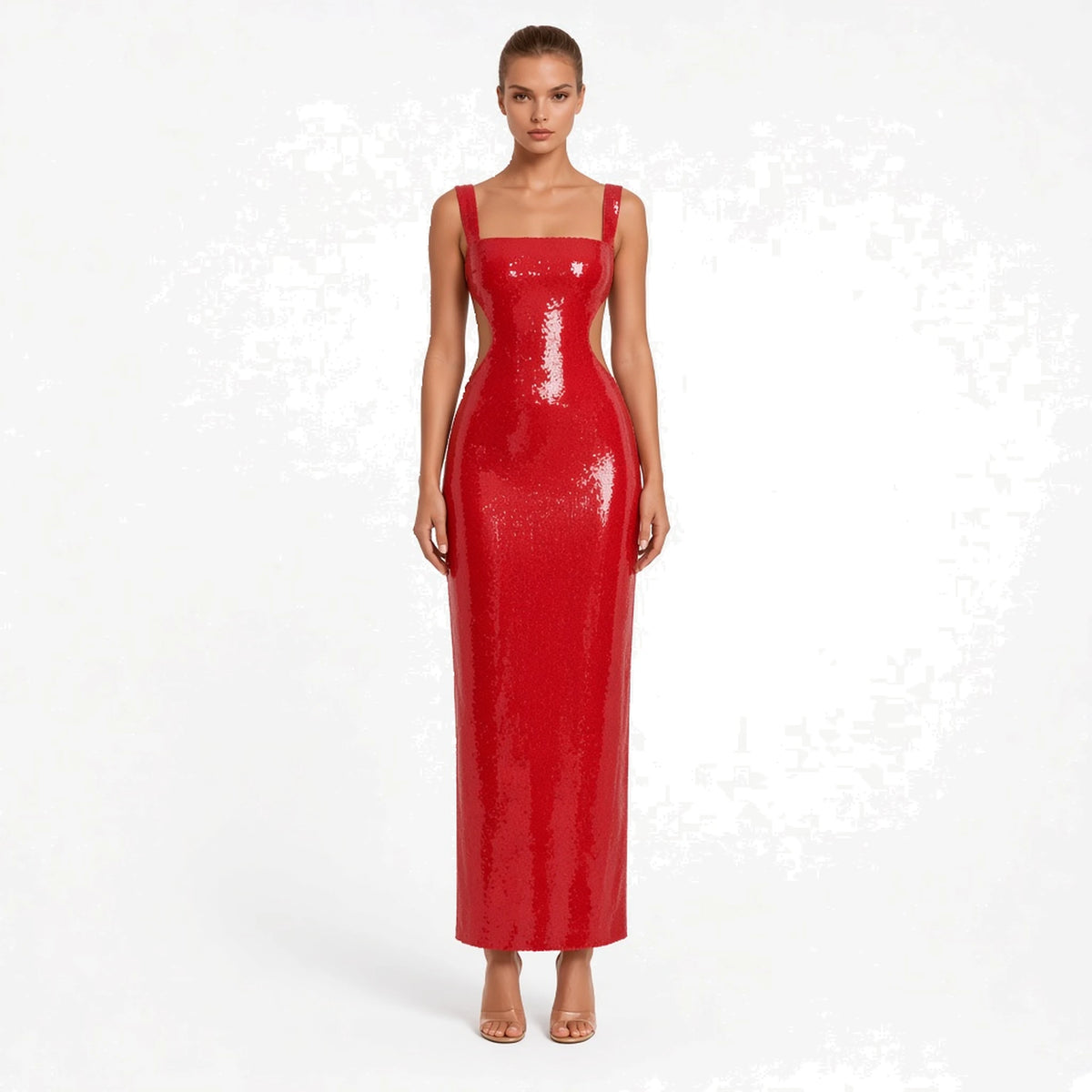 Red Maxi Dress — front