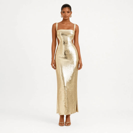 Sequin Gold Dress — front