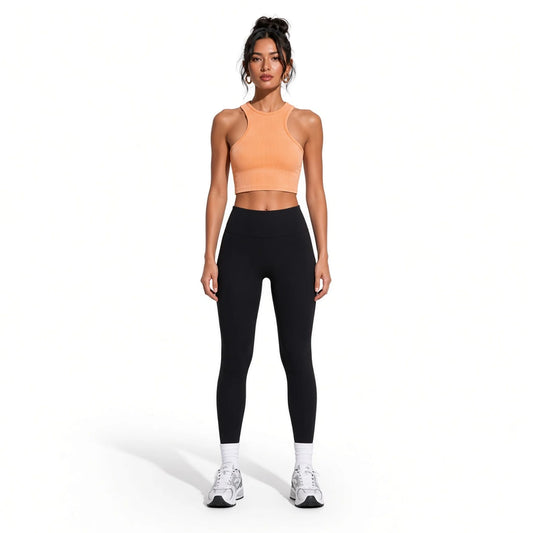 Washed Racer Back Tank Top — front
