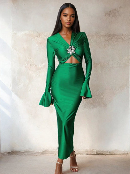 Elegant Front Cut Out Maxi Dress | Shop Now Mabel Love Co Elegant Front Cut Out Maxi Dress | Shop Now Mabel Love Co