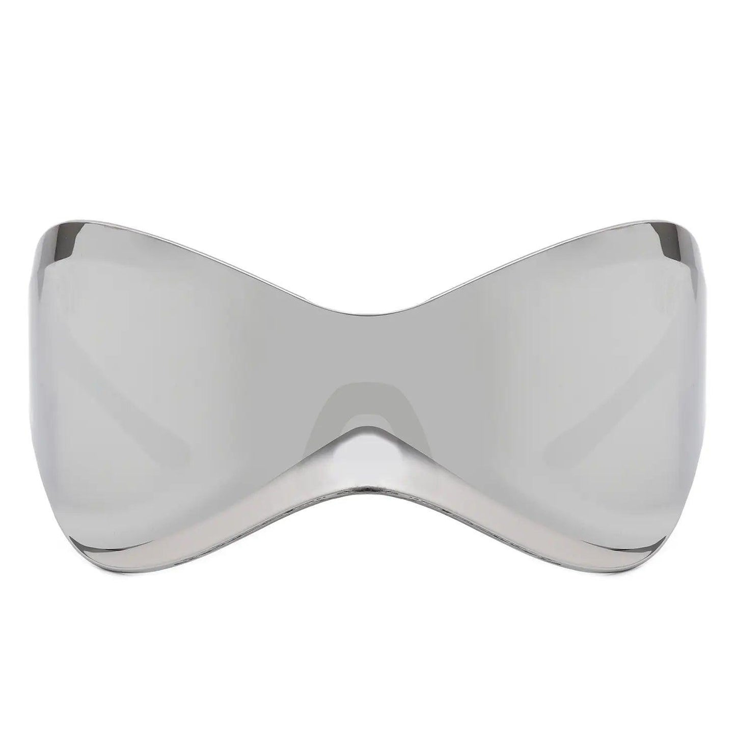 Futuristic Oversized Rimless Sunglasses