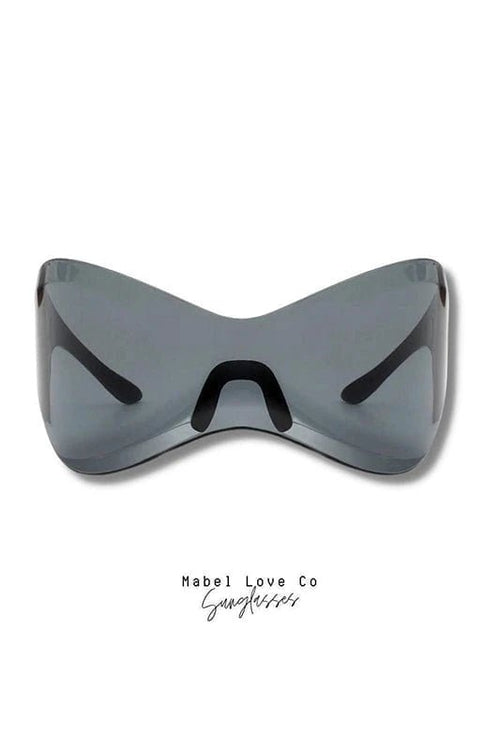 Futuristic Oversized Rimless Sunglasses