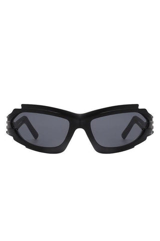 Futuristic Rectangle Wrap Around Sunglasses - Mabel Love Co - 