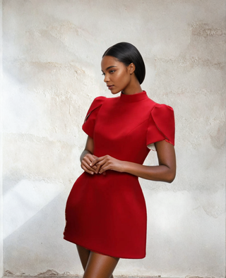 Red Cut-Out Mini Dress