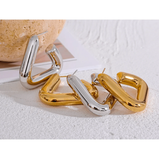 Geometric Hoop Earrings