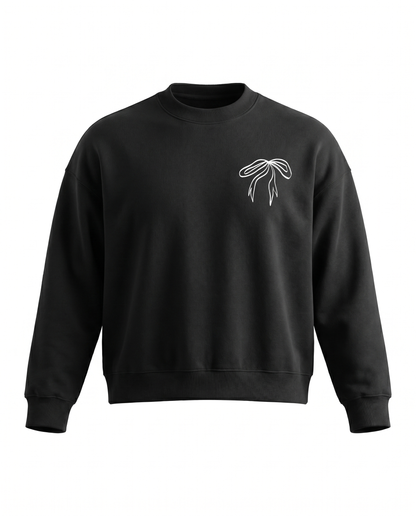 Bow Side Slit Sweatshirt