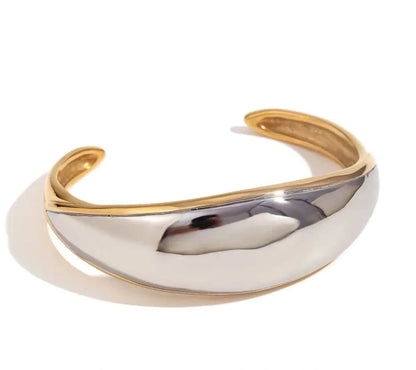 Gold and Silver Tone Cuff Bracelet