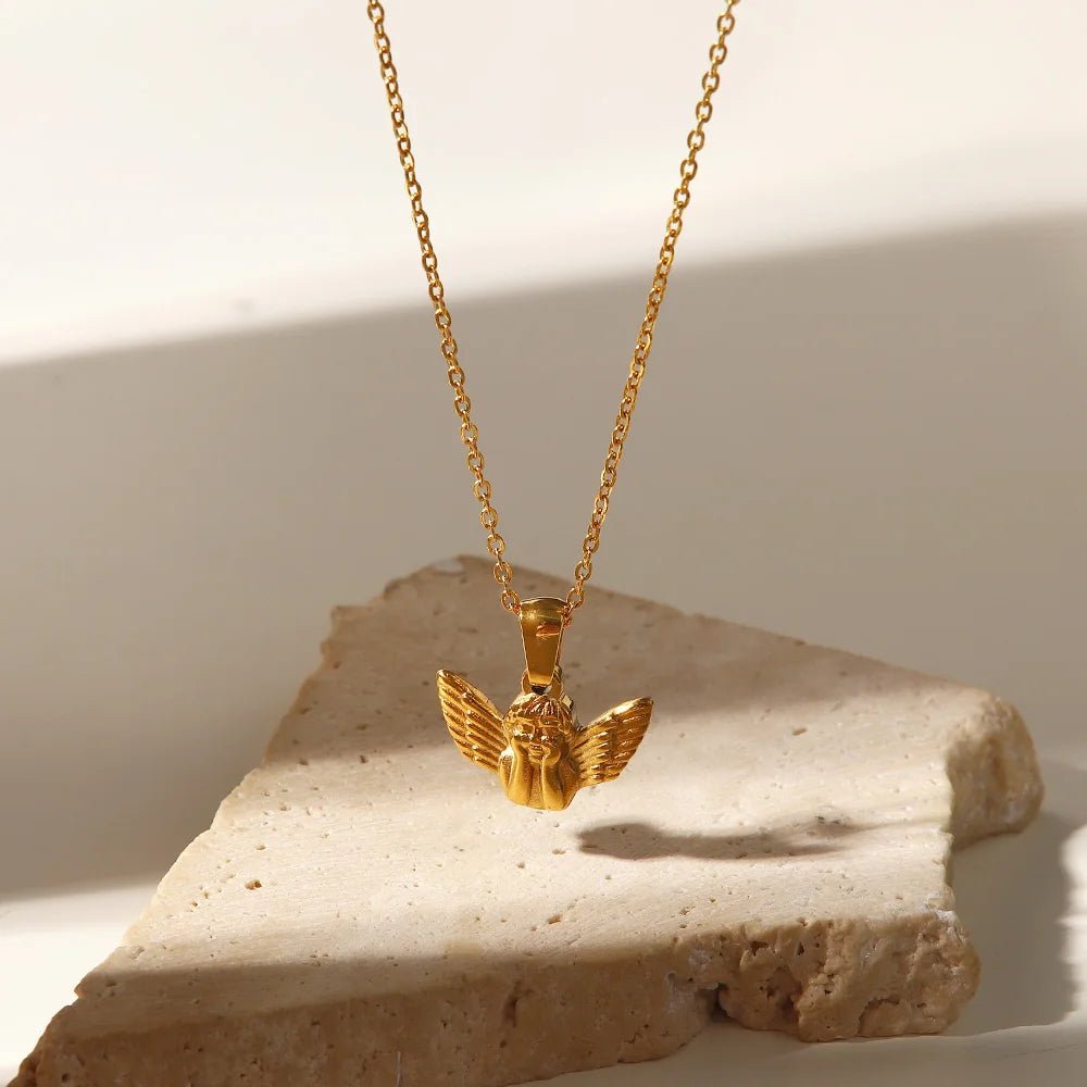 Gold Angel Wing Necklace