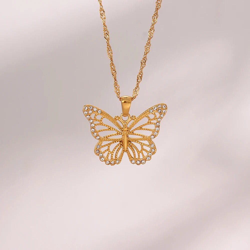 Gold Butterfly Necklace