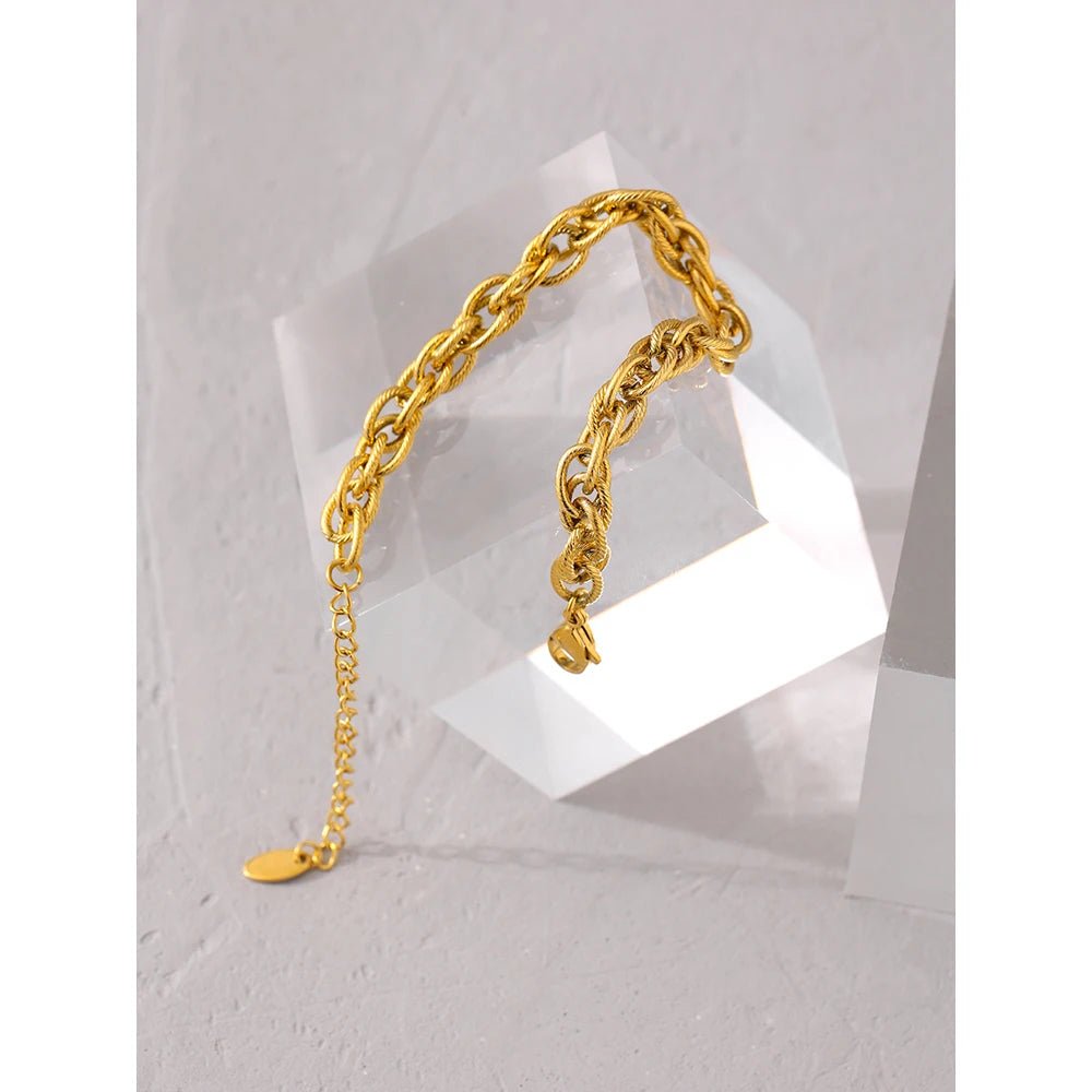 Gold Cable Chain Bracelet