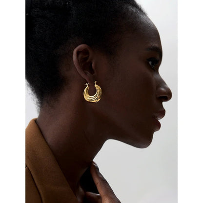 Gold Chunky Hoop Earrings