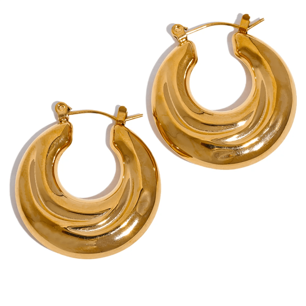 Gold Chunky Hoop Earrings