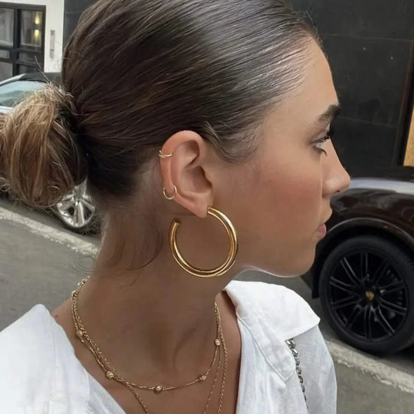 Gold Classic Hoop Earrings for Everyday Glam